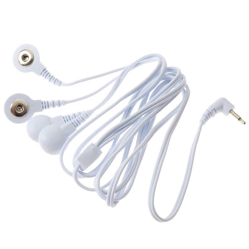 1 PC TENS Unit Lead Wires Cables 4-Way Durable Replacement Electrode Pads For Tens EMS Standard 2.5mm Connection Massage Tools