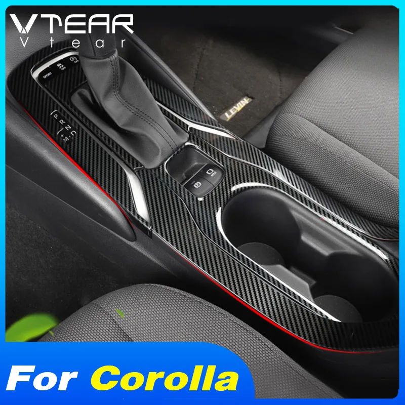 Vtear Central Control Cover Gear Trim Interior Cup Holder Frame Decoration Car Accessories Parts For Toyota Corolla Sedan 2023