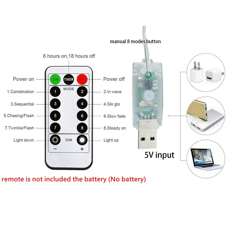 Batterie LED String Lichter USB Fee Lichter Girlande Für Neue Jahr Hochzeit Party Weihnachten Home Vorhang Dekoration