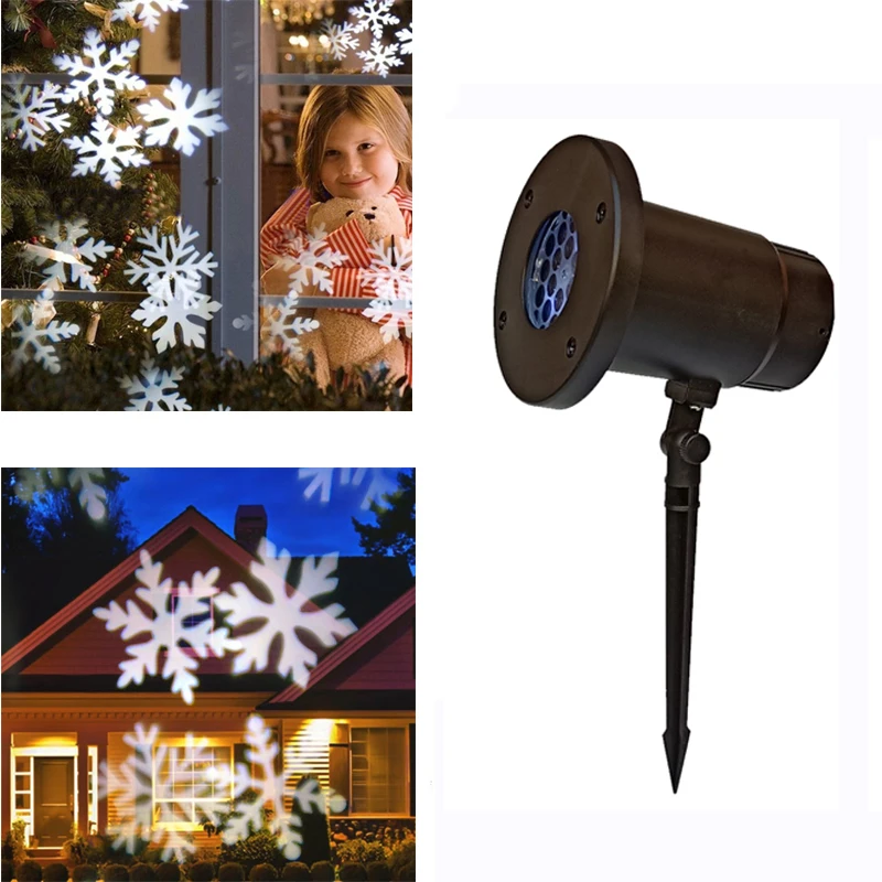 

Remote Control Snowfall Projector light Waterproof IP44 Outdoor Rotatable Garden Laser Stage Lamp for Christmas New Year Party