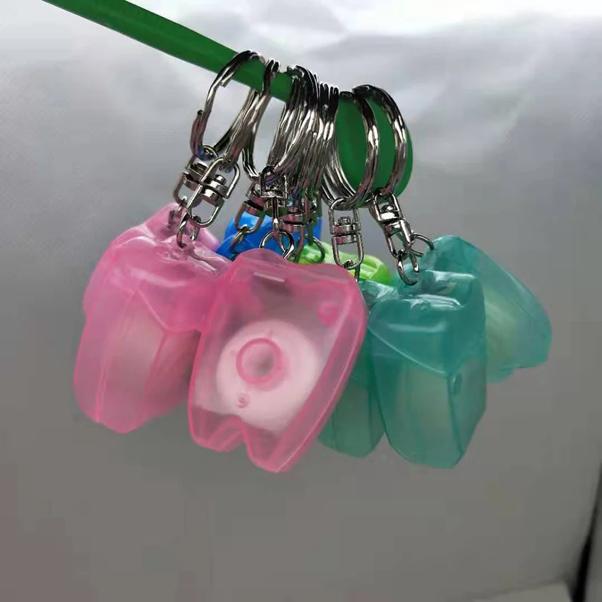 3ชิ้น/ล็อต15M ไนลอนทันตกรรมไหมขัดฟันกับกล่องเก็บแบบพกพา Mini Keychain ทันตกรรมไหมขัดฟัน Oral ทำความสะอา...