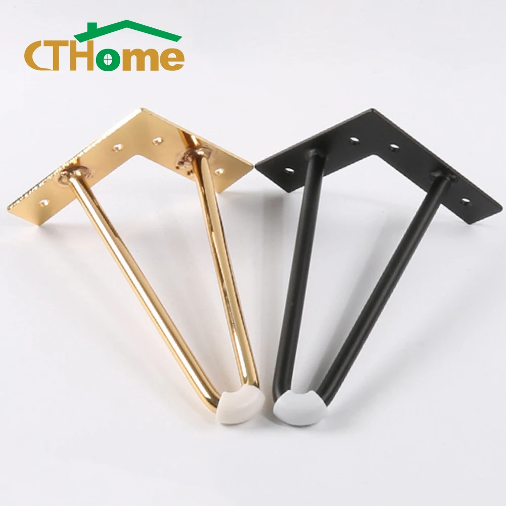 4pcs 10cm-40cm iron table Legs for metal furniture foot chair sofa bed hairpin desk leg cabinet feet to the dresser black gold