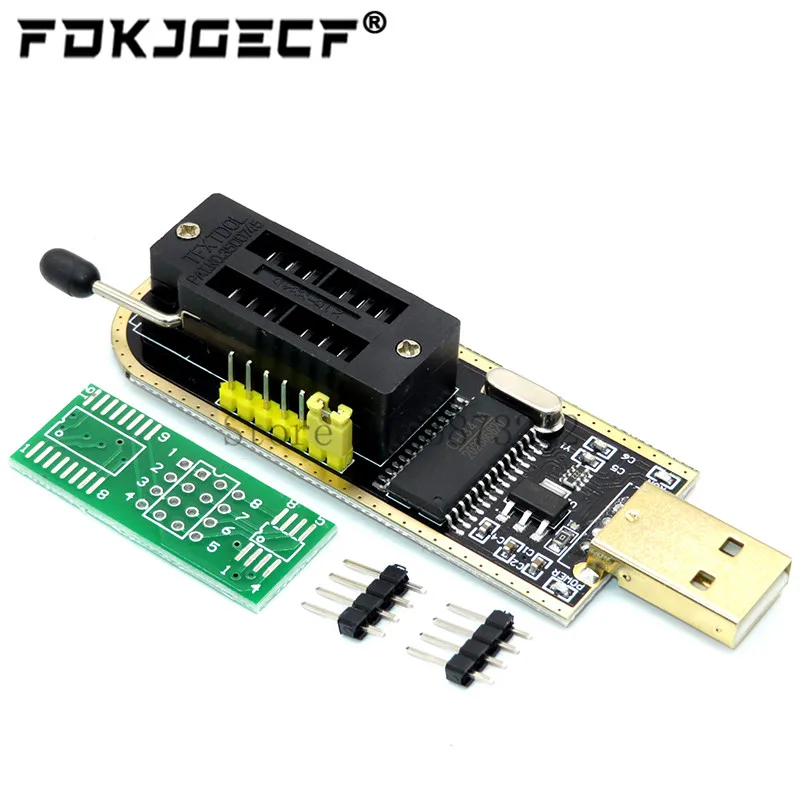 CH341A 24 25 Series EEPROM Flash BIOS USB Programmer Module + SOIC8 SOP8 Test Clip For EEPROM 93CXX / 25CXX / 24CXX DIY KIT