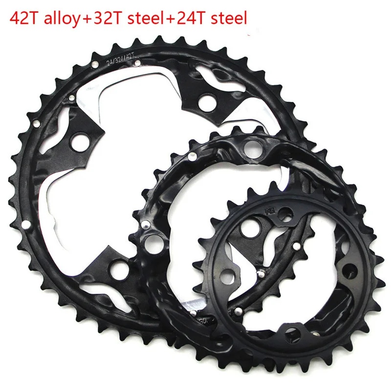 22T/24T/26T/28T/32T/34T/36T/38T/42T/44T 64BCD 104BCD Bicycle Double Chainwheel MTB Bike Crankset Chainring For shimano SLX XT