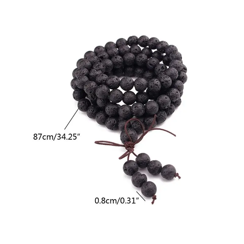 108 Natural Buddha Prayer Beads Mala Bracelets Buddhist Rosary Necklace