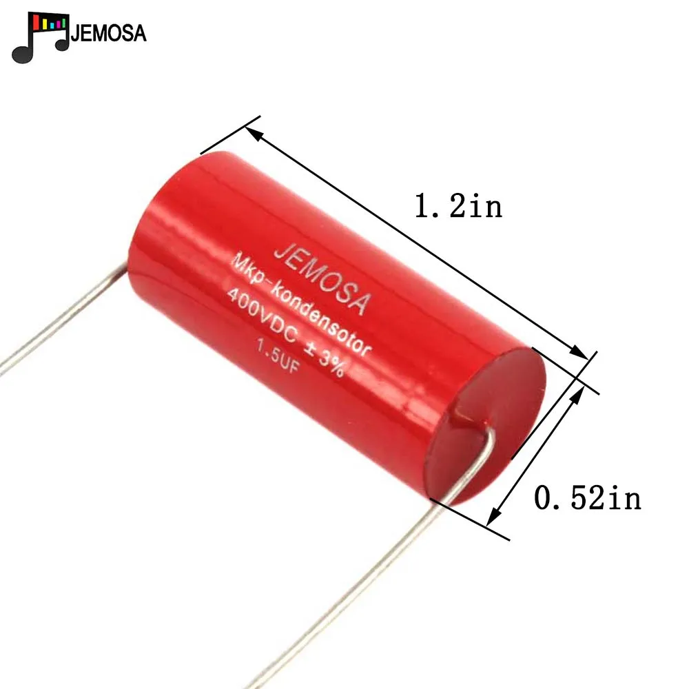 Audiophiler Axial MKP 1.5UF 400VDC Coupling Divider Capacitor HIFI Audio Grade Capacitor 1.5UF 400V For Tube Guitar Amplifier