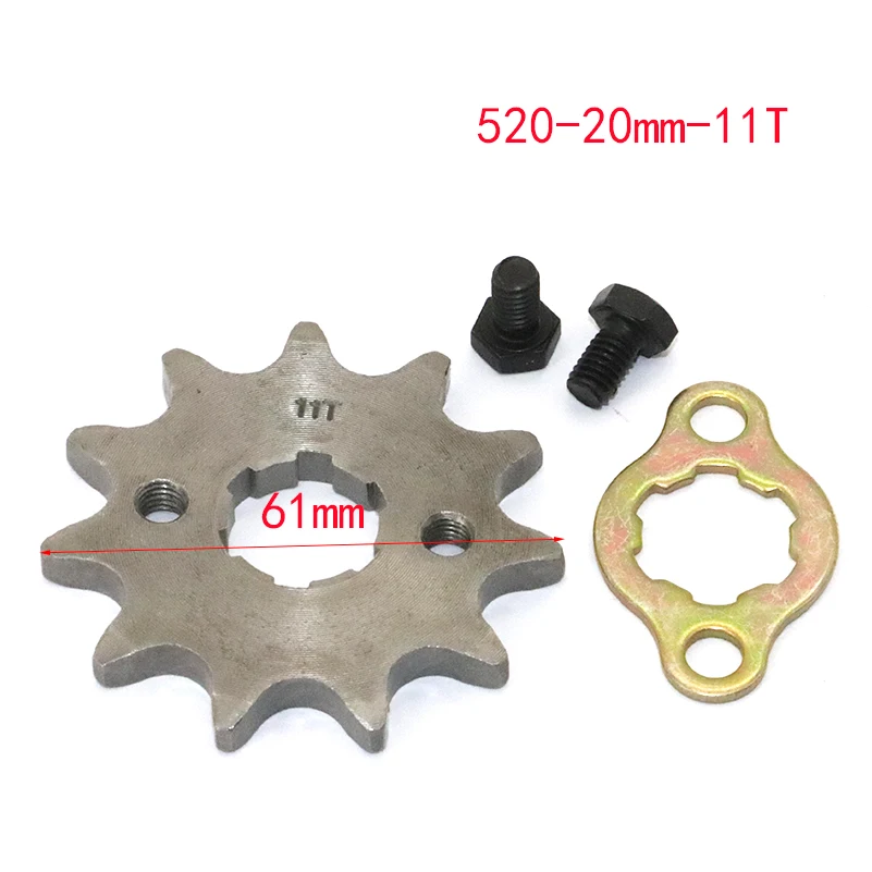 Motorcycle Parts Sprocket 520 10T 11T 12T 13T 14T 15T 16T 17T 18T 19T 20mm Gear for For Honda Lifan ZongShen YCF ATV Quad Dirt P