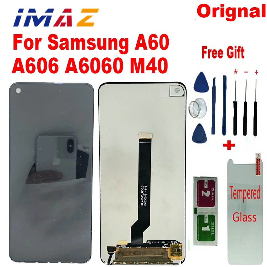 

IMAZ Orignal 6.3" LCD For Samsung Galaxy A60 A606F/DS A6060 Display Screen Touch Screen Digitizer Assembly Replace For M40 LCD