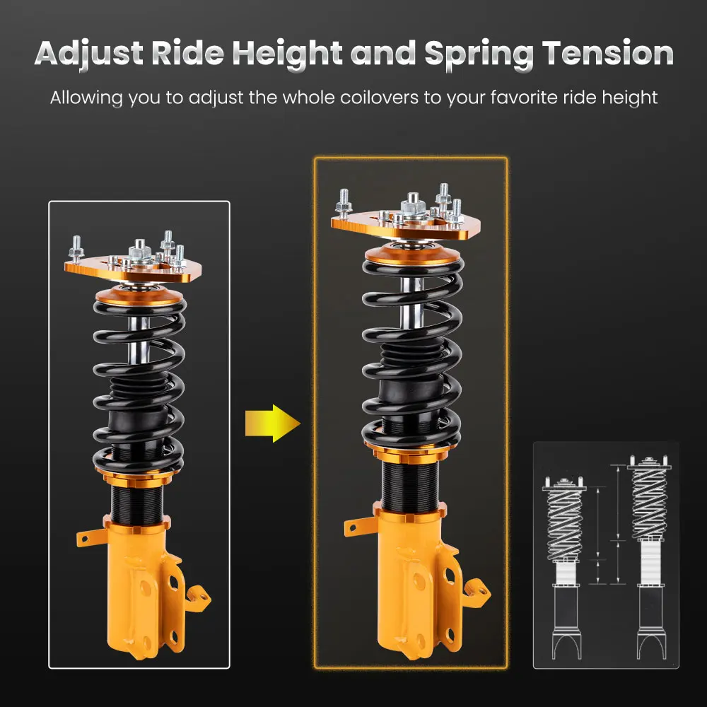 Assembly Coilovers Spring Absorber For Toyota Corolla E90 E100 E110 AE92 AE101 AE111 1988-1999