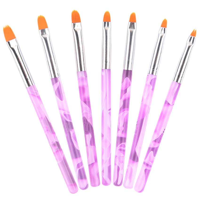 7ชิ้น/เซ็ตแปรงเล็บ UV เจลแปรงเล็บอะคริลิคเล็บจิตรกรรมปากกาแปรงเล็บแปรงเล็บมืออาชีพเครื่องมือ