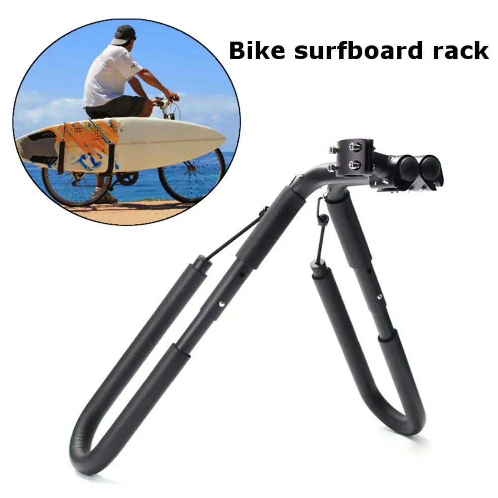 Aluminium Alloy Surfboard Bicycle Rack Side-mounted Universal Bike Surfboard Rack Bicycle Longboard Carrier Holder For Wakeboard