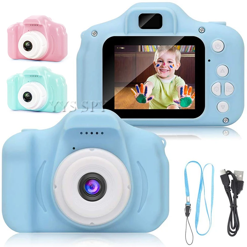 Cute Kids Mini Digital Photo Video Camera 2.0 inch HD Screen Small Toy Vlog Camcorder Videocamera Micro Cam Children Best Gift