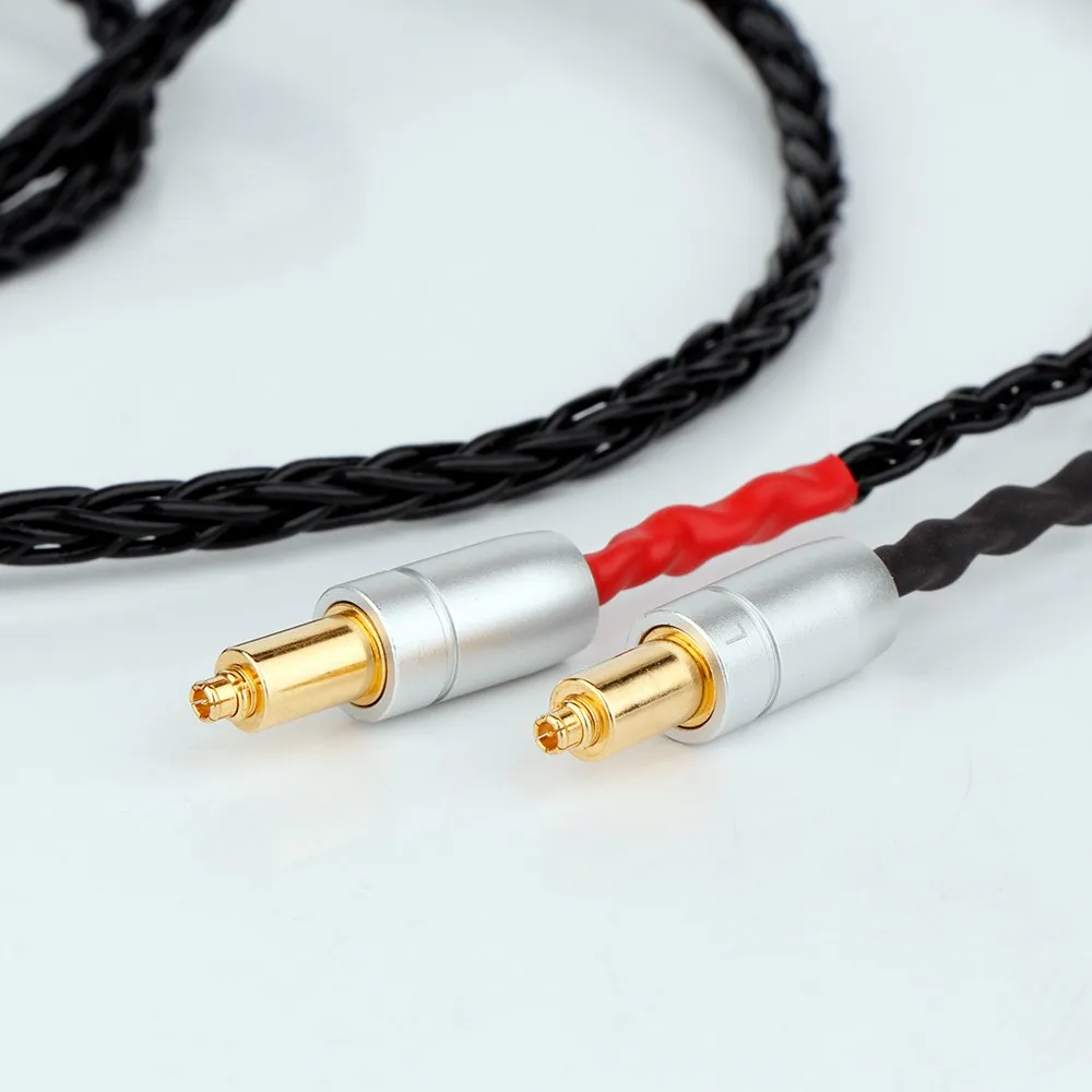 Preffair 8 Core 7N OCC cavo per auricolari intrecciato nero per cuffie Shure SRH1540 SRH1840 SRH1440