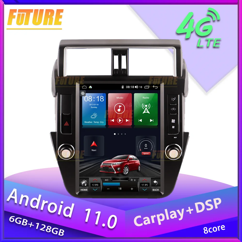 

Автомагнитола 2 Din на Android 11,0 для Toyota Land Cruiser Prado 150 2012-2013 с GPS