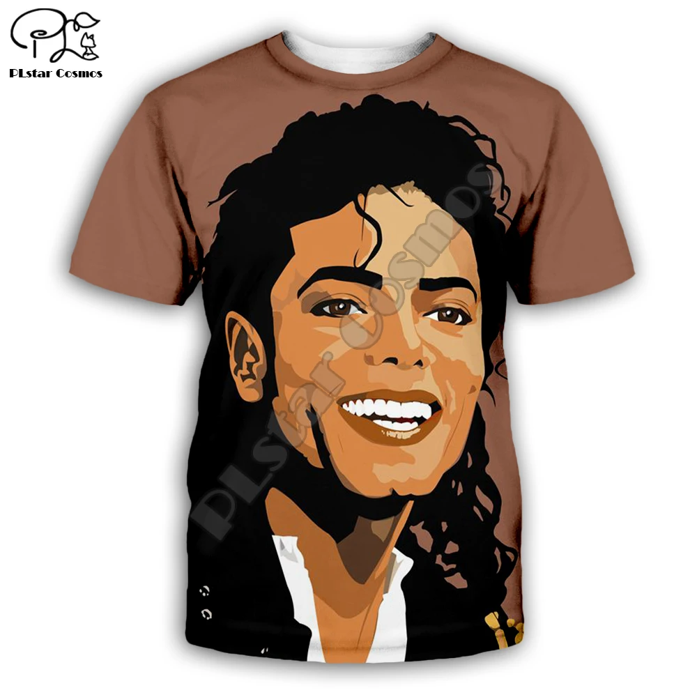 PLstar Cosmos Pop Star King Singer Michael Jackson Hiphop Streetwear 3DfullPrint Unisex Summer Casual Short Sleeve T-shirts  s-5