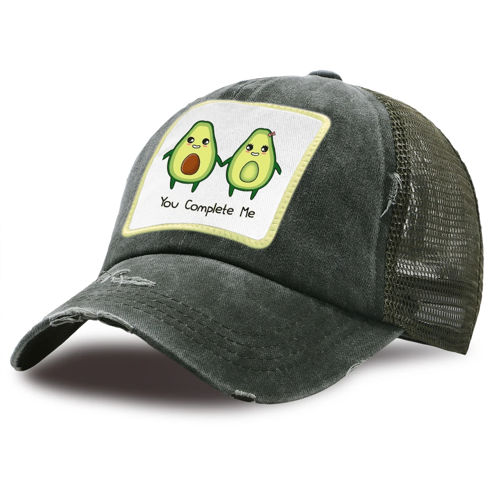 Hat Avocado You Complete Me print Capsule Corp Cap Women Outdoor Summer Adjustable Snapback Hat Japan Anime Mesh Baseball Caps