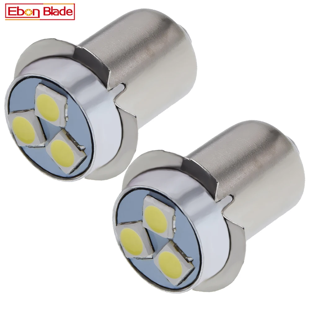 2Pcs P13.5S PR2 LED Flashlight Light Bulb White 3V 4.5V 6V 12V 18V DC For Maglite Miniature Replace For Torch Bicycle Work Lamp