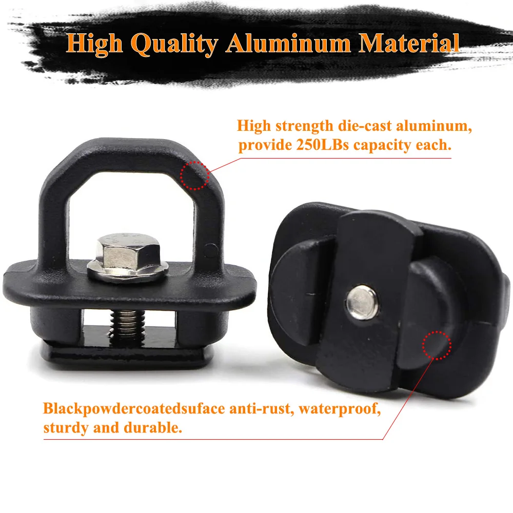 Cargo Anchor Truck Pickup Tie Down Bed Side Wall Anchors for Chevrolet GMC Sierra Canyon Silverado Colorado 2007-2023
