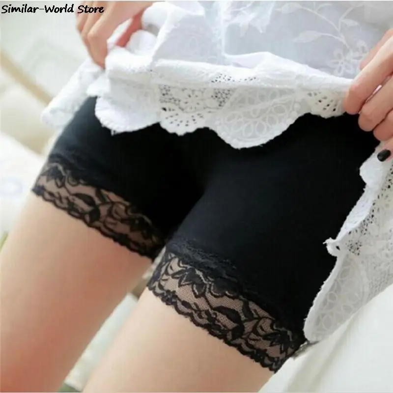 1 pc Safety shorts Women Comfortable Safety Short Pants New Summer Seamless Shorts Under Skirt Lace Underwears Modal Boxers