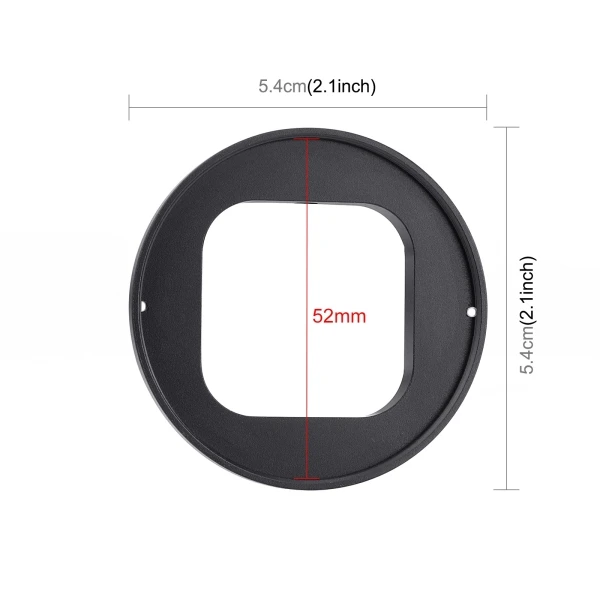 PULUZ 52mm UV Lens Filter Adapter Ring for GoPro HERO9 Black Sports Camera Acccessories