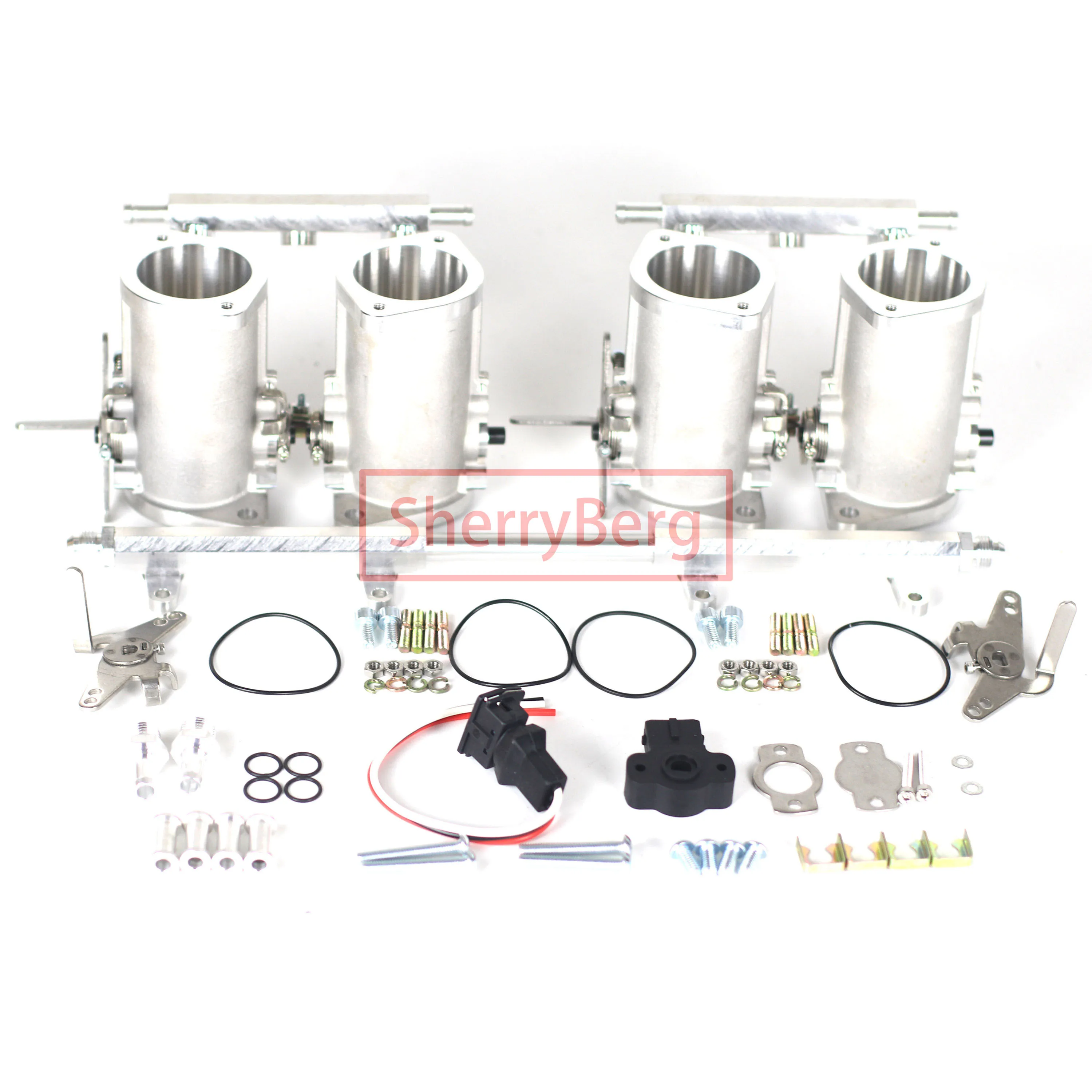 SherryBerg 40mm/42mm/45mm/48mm/50mm IDF Dual Throttle Bodies Fuel Rail TPS Rep For Jenvey Weber & Dellorto Empi Carb Carburetor