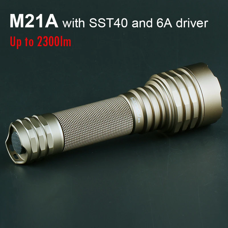 Convoy M21A SST40 LED Flashlight Linterna Temperature Protection 2300lm Powerful Torch Lantern Camping 18650 21700 Flash light