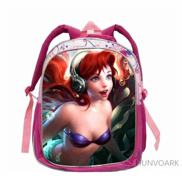 Disney The Little Mermaid Ariel Backpack Princess Kids School Bag Fairy Tale Schoolbag Book Bags for Teen Girls mochila