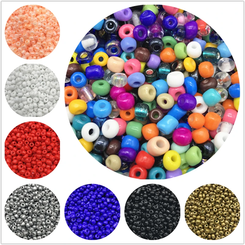 200pcs/Lot 4mm Charm Czech Glass Seed Beads DIY Bracelet Necklace Spacer Beads For Jewelry Making DIY Earring Necklace