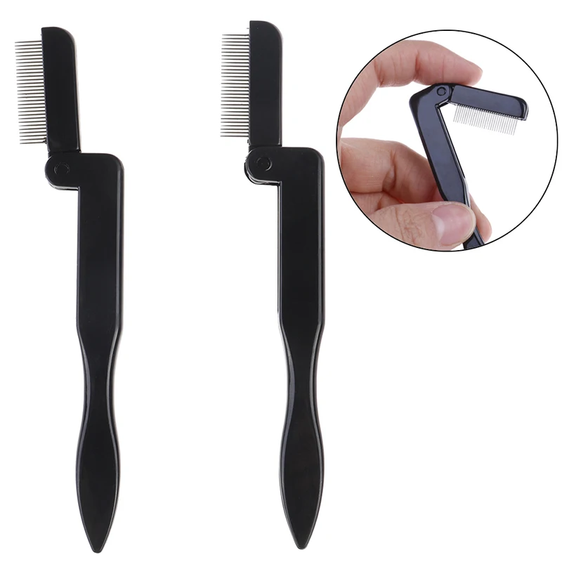 1PC Beauty Opvouwbare Wimperkruller Make Lash Separator Metalen Wimperborstel Kam Mascara Krul Makeup Cosmetische Tool GZ002