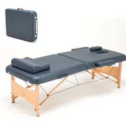 Cama portátil de madera para masaje y relajación, cama relajante para masaje corporal, cuna facial, SPA, tatuaje, muebles de salón plegables