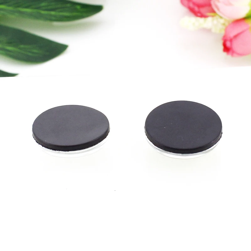 25/50/100pcs dischi magnetici rotondi magneti per frigorifero in gomma flessibile puntini con supporto adesivo per artigianato fai-da-te