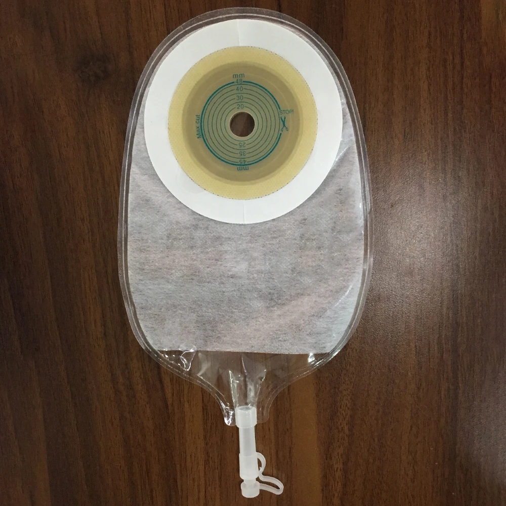 Anti-leak Urostomy Bags Double Layers Adhesive Transparent Urinary bag 48mm Center Hole Silicone Plug Urostomy Bags