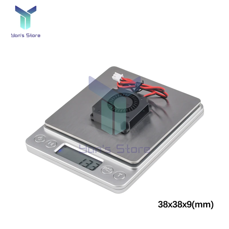 DC5015/4010/4020 3D 5V 12V 24V Printer Accessories DC Turbine Oil-Containing Blower Cooling Turbo Blower Black Plastic Fans