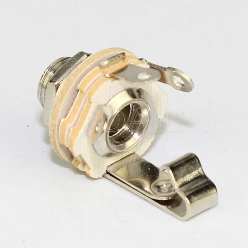 50PCS Mono Female Normally Open Type 1/4'' 6.35mm Jack Socket With Switch