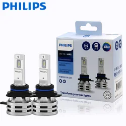Philips Ultinon Essential G2 LED 9012 HIR2 12/24V 24W PX22d High Low Beam Original Light Bulb 6500K White Light 11012UE2X2, Pair