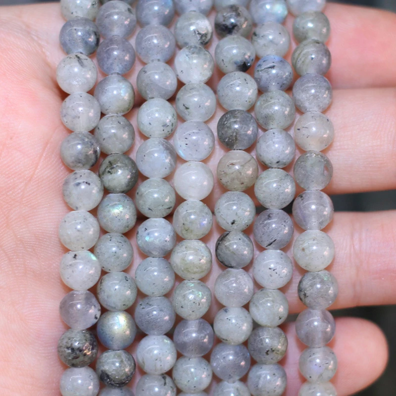 Natural Stone Beads Labradorite Round Loose Beads For Jewelry Making DIY Bracelet 15 inches/Strand 6/8/10/12mm