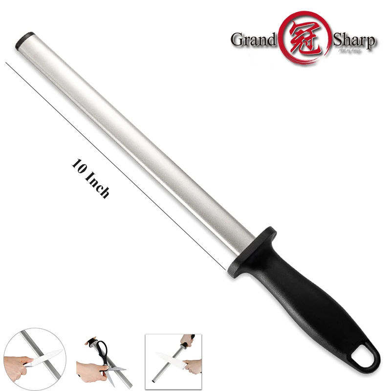 Chef Knife Sharpener Diamond Sharpening Steel Rod ABS Handle Chef Knife Sharpener Kitchen Accessories Professional Cooking Tools