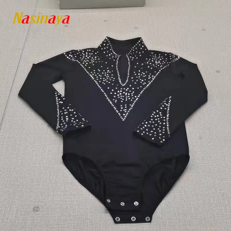 Nasinaya Boys Man Figure Skating Performance Clothing Tops And Pants Customized Competition Ice Skating Leotard Trousers Elastic