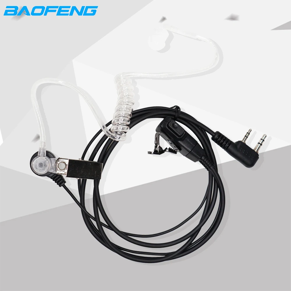 

Baofeng Radio Air Acoustic Tube Headset K Port Transparent Headset PPT Microphone Earpiece For Walkie Talkie BF-888S UV-82 UV-5R