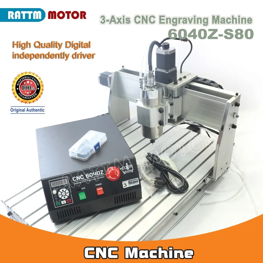 

【EU】3 Axis CNC milling Router Engraver machine Mach3 6040 Z-S80 & 1500W 1.5KW Spindle Motor