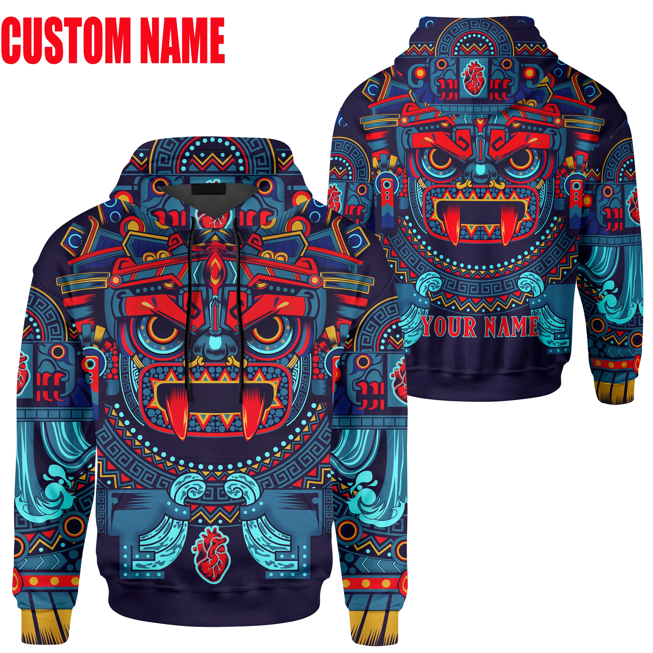 

PLstar Cosmos 3Dprint Newest AZTEC SUN GOD Custom Name Funny Harajuku Streetwear Causal Unique Unisex Hoodies/Sweatshirt/Zip -2