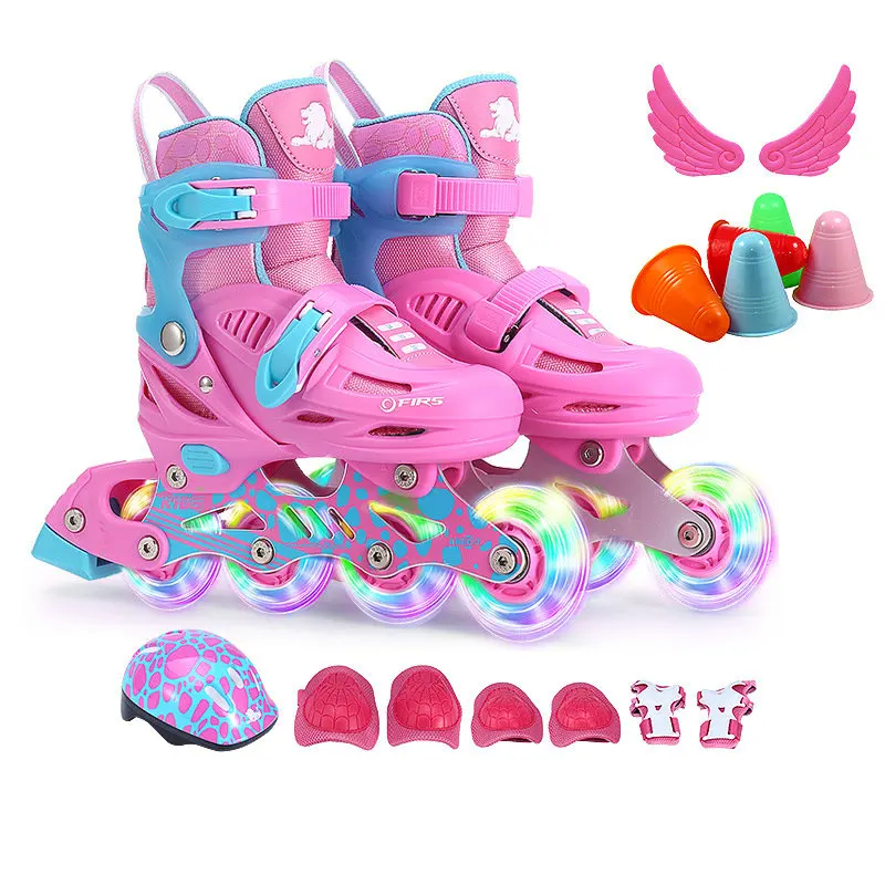 Straight Row Skates Children's Men's And Women's 8-wheel Flash Full Set Roller Skates Skates Roller Skates Roller Skates