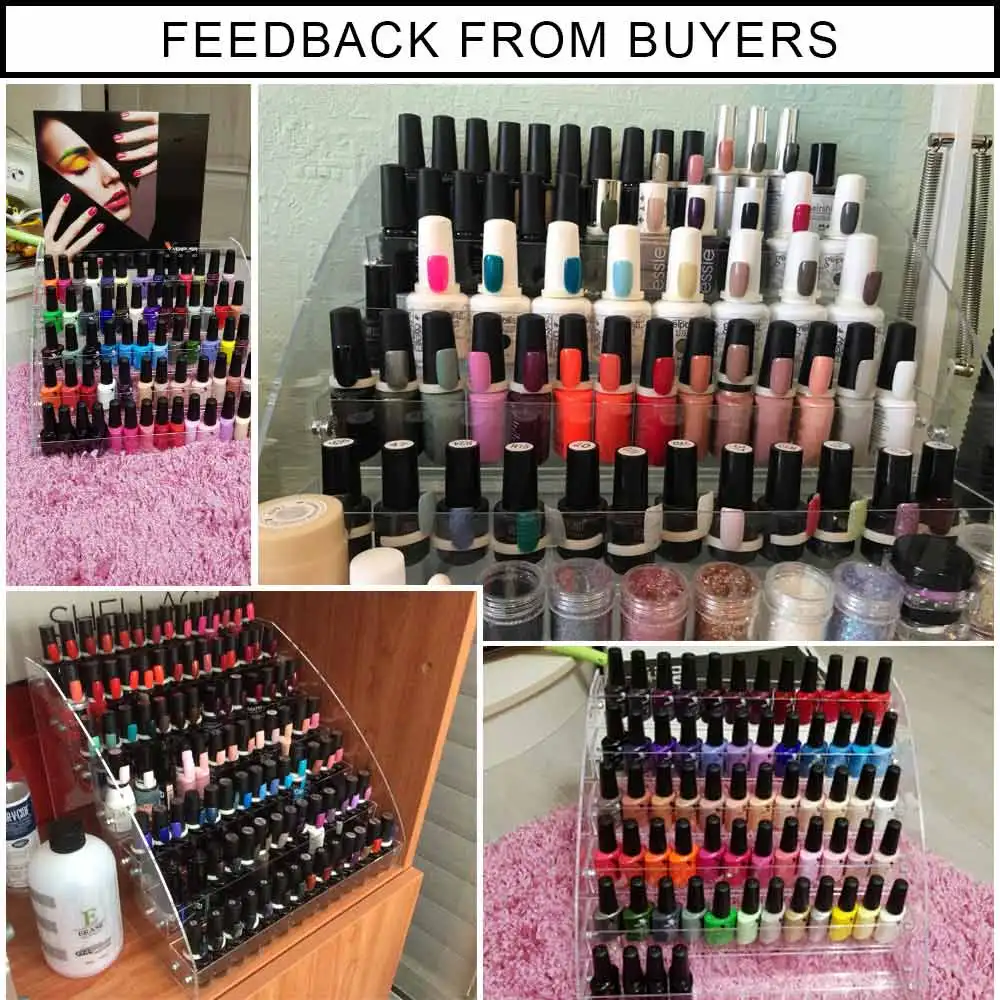 1-7Layers Nail Polish Display Stand Clear Acrylic Varnish Rack Storage Cosmetics Manicure Stand Nail Tip Holder Makeup Organizer