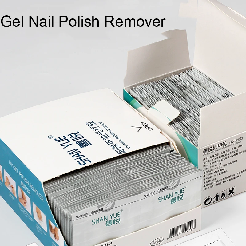 200/100/50Pcs Ontvetter Nagels Gel Nagellak Remover, gel Polish Remover Pads Folie Nail Art,Nail Art Uv Gel Remover Nail Gereedschap &