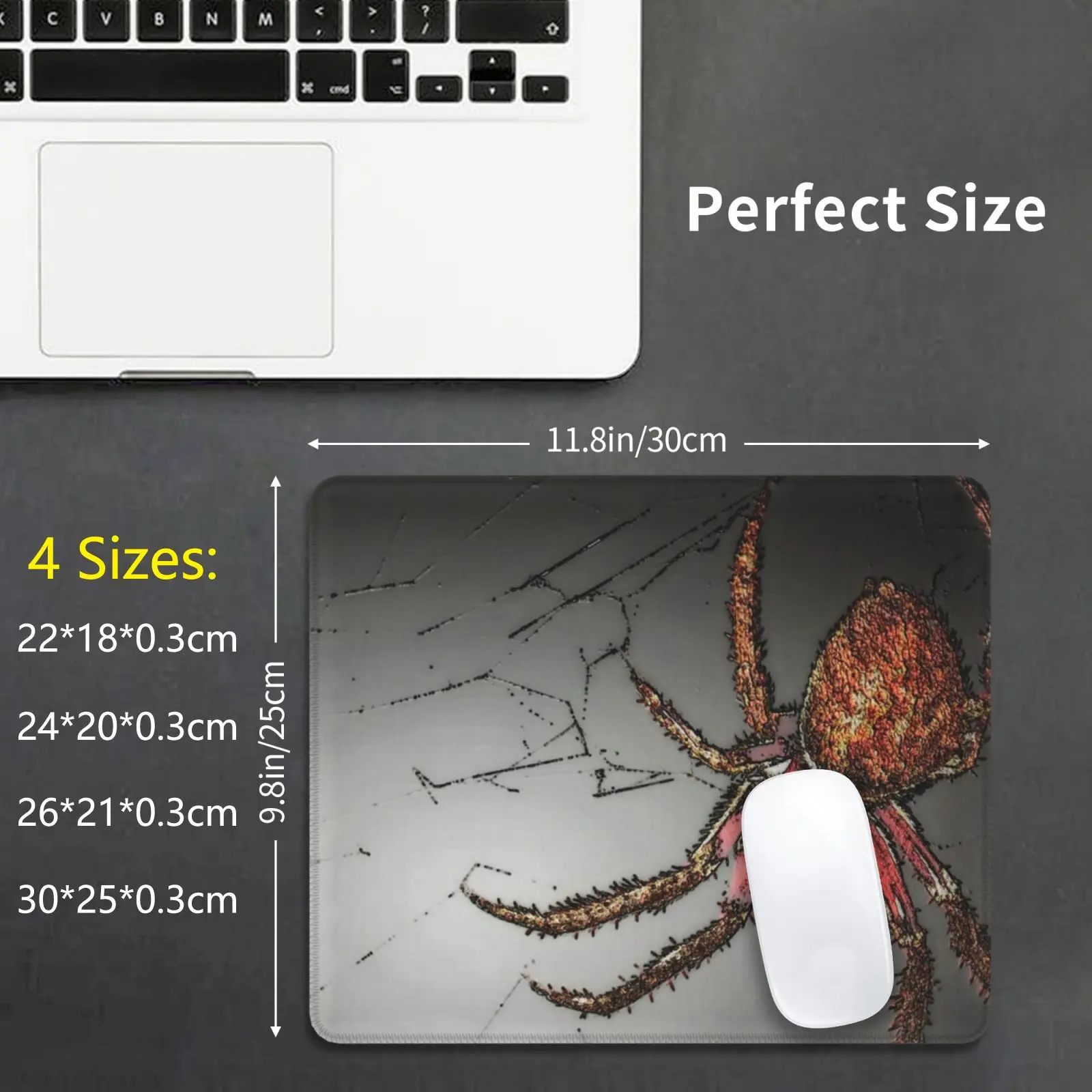 Pet Spider Called Cuddles Mouse Pad DIY Print Cushion Arachnid Spider Pet Cobweb Web Guard Dog Duncan