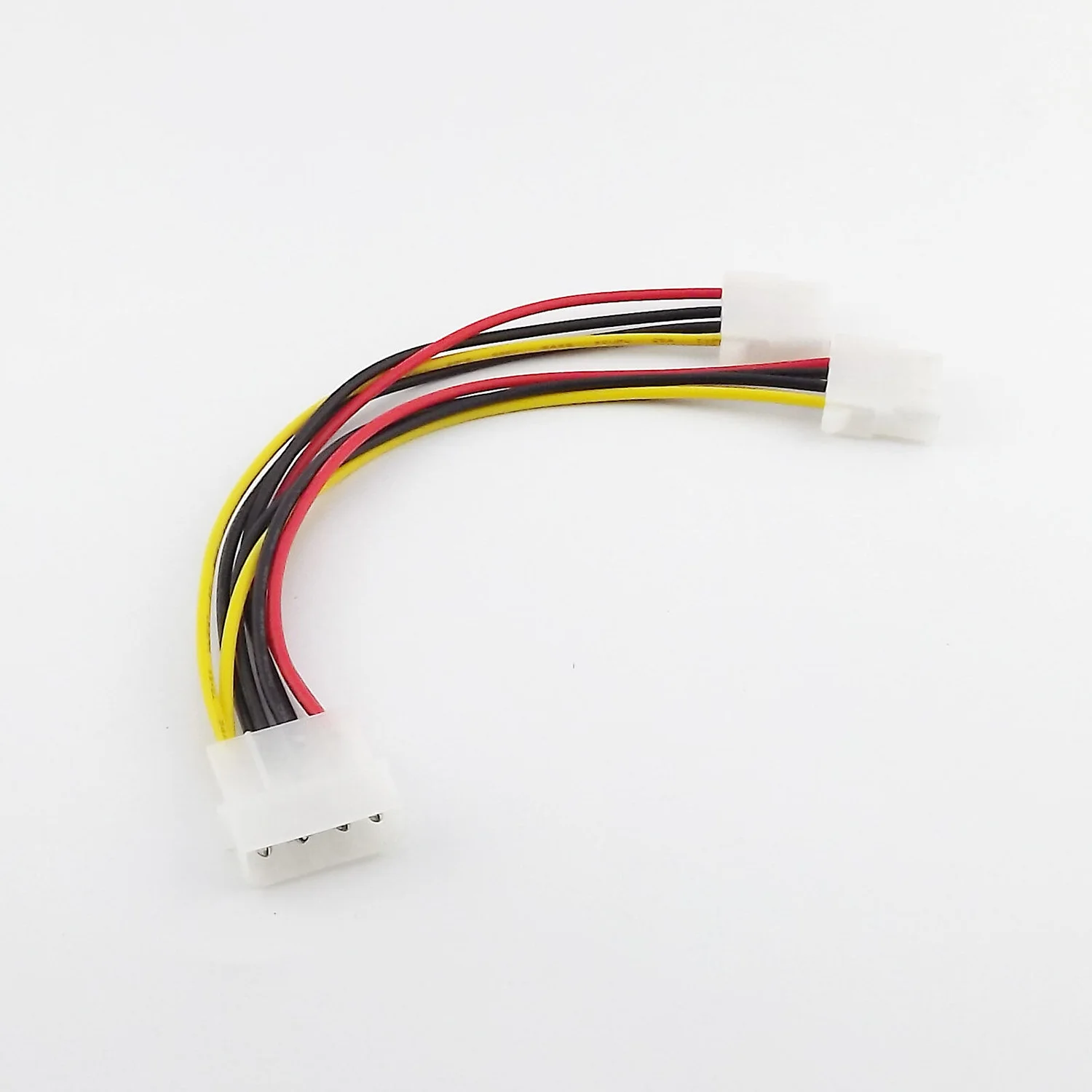 1pc IDE 4 PIN Molex Male to 2 Dual Female Y Splitter Power Adapter Extension Cord Cable for Computer Hard Disk Cooling Fan