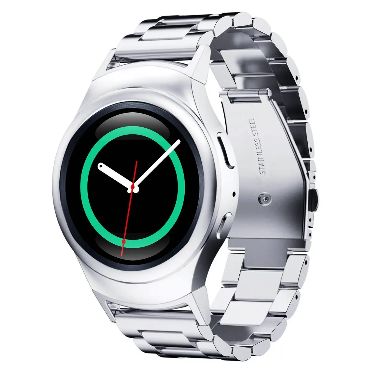 Stainless Steel Strap For Samsung Gear S2 RM-720 Metal Band With Connector Adaptor For Samsung Watch Gear S2 SM-R720 Accessories