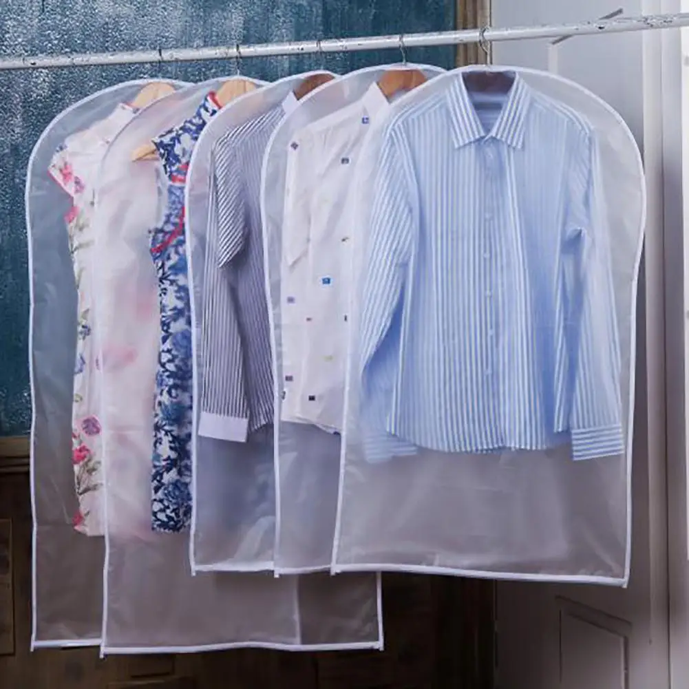 Transparent Clothing Covers Garment Suit Dress Jacket Clothes Coat Dustproof Cover Protector Travel Bag Dust Cover Hanging Bag