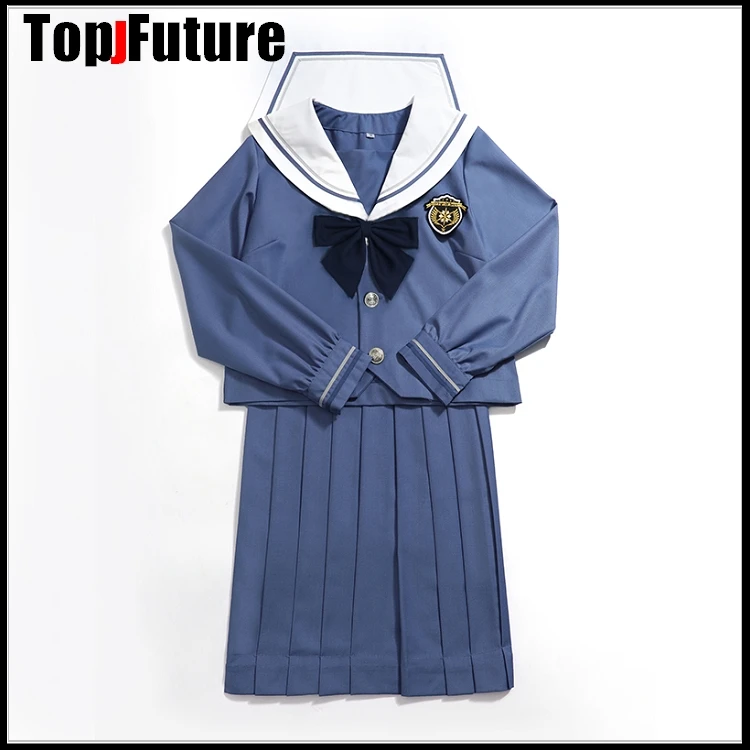 Mercury's-falda de uniforme gótico JK, traje de marinero para mujer, traje medio, uniforme escolar japonés, traje de marinero azul para estudiantes