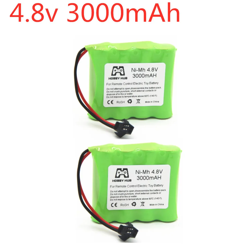 2 Pçs/lote 4.8V 3000mah Recarregável NI-MH Bateria Para instalações de segurança de brinquedo Elétrico de brinquedo elétrico DO RC brinquedos peças de bateria AA